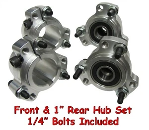 NEW! Wheel Hub Set (Front & 1" Rear) Go Kart Cart Parts Aluminum Rear w/Hardware - Picture 1 of 1