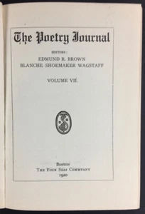 1917 The Poetry Journal, Volume VII April - September - American Poets Verse - Imagen 1 de 3