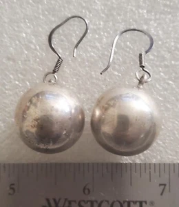 Vintage Silver Dangle Ball Earring Set   - Picture 1 of 3