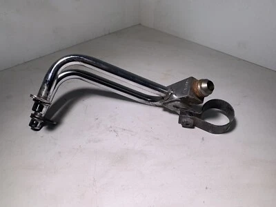 Victory V92 Dual Feed Chrome Hard Oil Line With Clamp. - Image 1 of 2