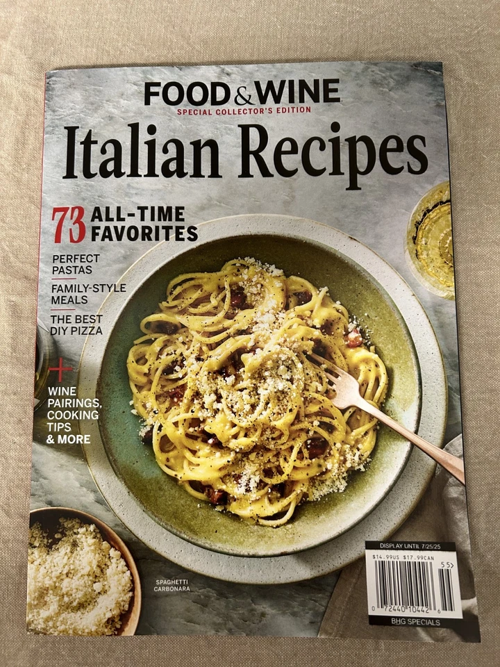 Italian Recipes: 73 All-Time Favorites ~Food & Wine Magazine Collector's Edition - Image 1 of 1