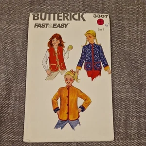Girls Jacket Sewing Pattern Butterick 3307 Chest 69cm Age 8 - Picture 1 of 6