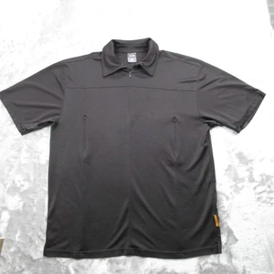 Oakley Software Polo Shirt Mens XL Black 1/4 Zip Zip Pockets Tech Golf Made USA - Picture 1 of 13
