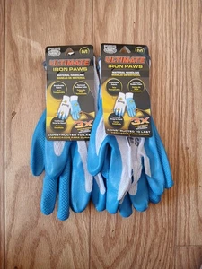 Mops Iron Paws Größe Medium strapazierfähig strukturiert Palme grau/blau 2 Paar NEU - Bild 1 von 1