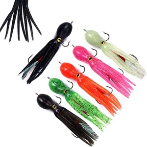 Señuelo de pesca de calamares suaves faldas de calamar señuelo de calamar 110 mm gancho de asistencia artificial - Imagen 1 de 24
