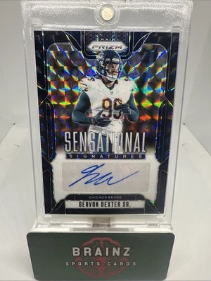 2024 Panini Prizm Black Finite 1/1 Auto Gervon Dexter Sr /1 SSP Chicago Bears - Image 1 of 4