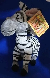 Madagascar Zebra Plush Marty Dreamworks (Rush, 2005) Soft Animal Toy Tags 20cm - Picture 1 of 8