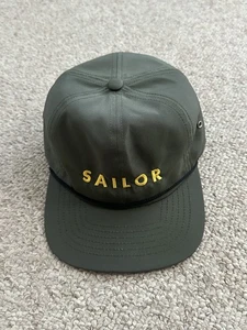 Sombrero de camionero con cuerda Sailor Script correa ajustable verde ejército Pacífico sombreros P780 - Imagen 1 de 10