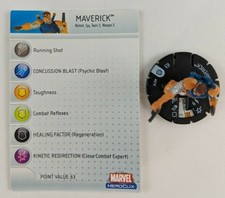 Maverick Heroclix #010 Mutations and Monsters Marvel COMMON w/ Stat Card Wizkids