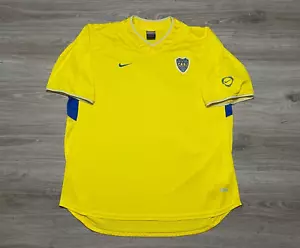 Vintage 2003/04 Nike Boca Juniors Pepsi Yellow Away Soccer Jersey Men's Size XL - Picture 1 of 10