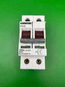Contactum 9100 100A Double Pole Main Switch Isolator - Picture 1 of 4