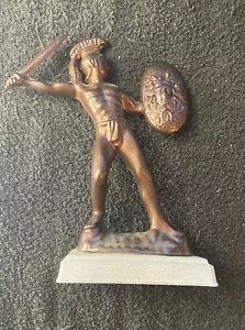 Statua in bronzo greco Perseo vintage ricordo dalla Grecia - Foto 1 di 11