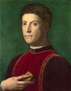 Ölgemälde Agnolo Bronzino - Portrait von Piero de' Medici Versandkostenfrei - Bild 1 von 1