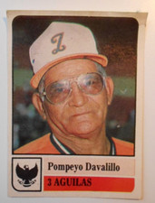 POMPEYO DAVALI#3 /Venezuela AGUILAS 1991-92  Winter League REMOVED FROM AN ALBUM