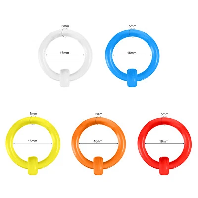 5Pcs/Set Acrylic CBR Nose Ring Large Size Septum Ring Ear Gauges Earrings 12g-0g - Image 1 of 4