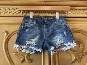 Arizona Jean Co.- Shortie Adjustable Waist Band/Jean Shorts Size 7 Reg - Picture 1 of 9