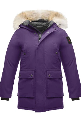 Goose Arctic Bay Jóvenes NIÑOS Chaqueta Parka Larga Plumón Lujo Hecho Canadá Puro $745 Foto 1 de 4