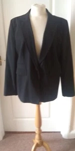 Ladies Smart Black Jacket M&S Woman Size 20 - Picture 1 of 4
