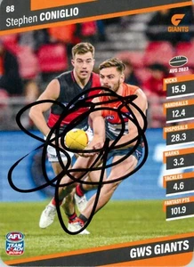 Signed 2024 GWS Giants AFL TeamCoach Card - Stephen Coniglio - Picture 1 of 3