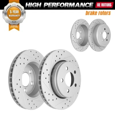 Front + Rear Brake Rotors Set for 2007-2011 Dodge Nitro 2008-2012 Jeep Liberty - Image 1 of 4