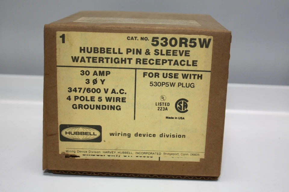 HBL530R5W Hubbell HBL530R5W 30A, 347-600V - Image 1 of 4