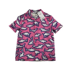 M&S Conjunto Camisa 7-8 Años Rosa Tiburones Manga Corta Veraniego Conjunto - Imagen 1 de 15