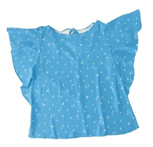 NWT LOFT Women $54.50 Confetti Tie Back Dolman Top, Soft Cyan_Size_S_M_L - Picture 1 of 10
