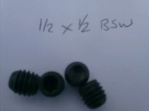 1/2" X 1/2" BSW SOCKET / ALLEN GRUB SCREWS  X 4 - Picture 1 of 1