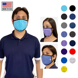 Face Mask Cotton Washable Reusable Double Layer Filter Protection Made in USA - Picture 1 of 43