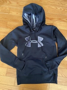 Under Armour Sweatshirt Hoodie Pullover Black Gray  Youth XL Loose Boys Girls - Picture 1 of 12