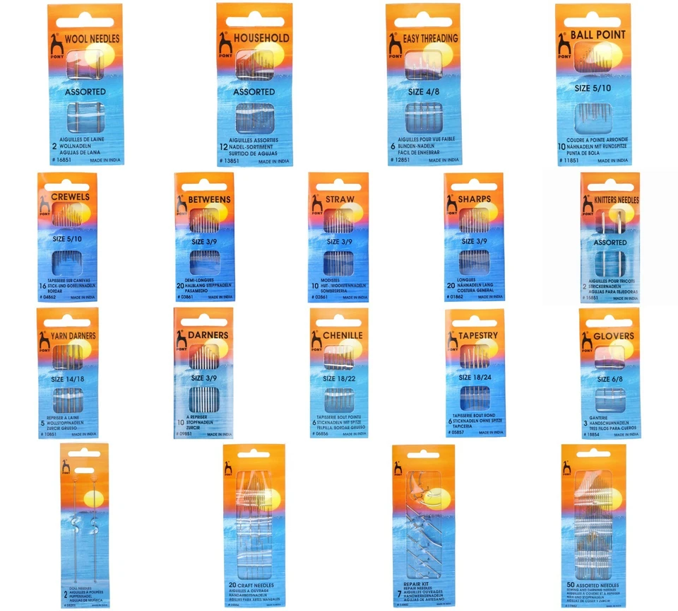 Hand Nähnadeln Pony Goldaugen Gobelin Stickerei Darners Easy Thread Sharps - Bild 1 von 1
