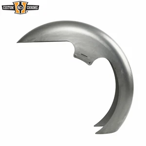 26" Wrap 6" Wide Front Fender Raw Steel Fits Harley Touring 14-UP/ Softail 86-17 - Picture 1 of 2