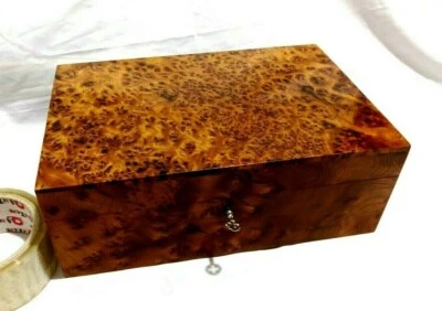 new 2024 large box wooden jewelry box, made of thuya wood burl, handmade morocco - Image 1 of 4