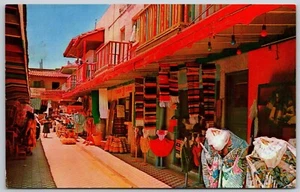 Postcard Mexico Tijuana Baja California Market Place Sarapes - Picture 1 of 2