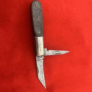 VINTAGE IMPERIAL IRELAND BARLOW SAWCUT Delrin HANDLE 2 BLADE POCKET KNIFE READ - Picture 1 of 4