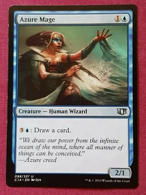 Magic The Gathering COMMANDER 2014 C14 AZURE MAGE blue card MTG - Image 1 of 2