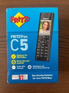 AVM FRITZ!Fon C5 Schnurloses VoIP DECT-Telefon Handset - Schwarz - Zdjęcie 1 z 4