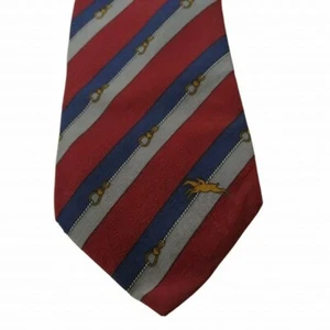 Longchamp Striped Necktie Full Pattern Silk Slim Tie Multi Color Used dca8f59bfa - Picture 1 of 4