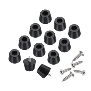 24pcs Rubber Feet Bumpers Buffer with Screws (Black, 1"H x 1.4"D) - Picture 1 of 6