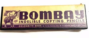 Bombay 4 Indelible Copying Pencils Goldsmith Bros. USA W/Original Box Vintage - Picture 1 of 7