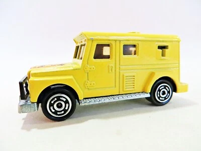MAJORETTE 204 'BANK SECURITY TRUCK' YELLOW. 1:57. SUPERB. VINTAGE. ORIGINAL. - Image 1 of 4