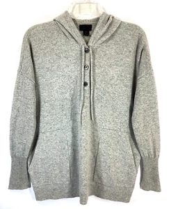 J.CREW COLLECTION XS Relaxed 100% cashmere patch-pocket hoodie Style A5304 - Picture 1 of 13