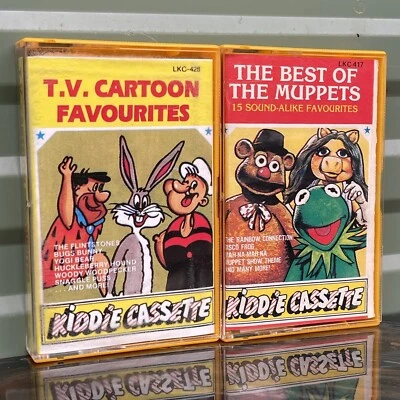 2 X Vintage Cassette Tapes Kids Music - TV Cartoons & The Best Of The Muppets - Image 1 of 4