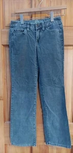 Ann Taylor LOFT Gray Corduroy Pants Original Boot Sz 00P Embroidered Back Pocket - Picture 1 of 9