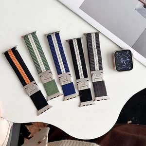 For iWatch Series 10 Ultra SE 9 8 7 6 5 4 3 Sport Nylon Loop Strap Bracelet - Picture 1 of 18