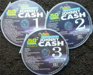 JOHNNY CASH CLASSIC COUNTRY 3 CDG DISCS CHARTBUSTER HITS KARAOKE 50 SONGS 5050 - Imagen 1 de 1