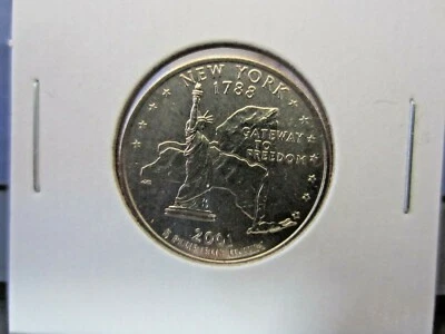 2001-P CLAD Quarter NEW YORK MINT STATE UNC BU Upper Grading Ranges  - Image 1 of 2