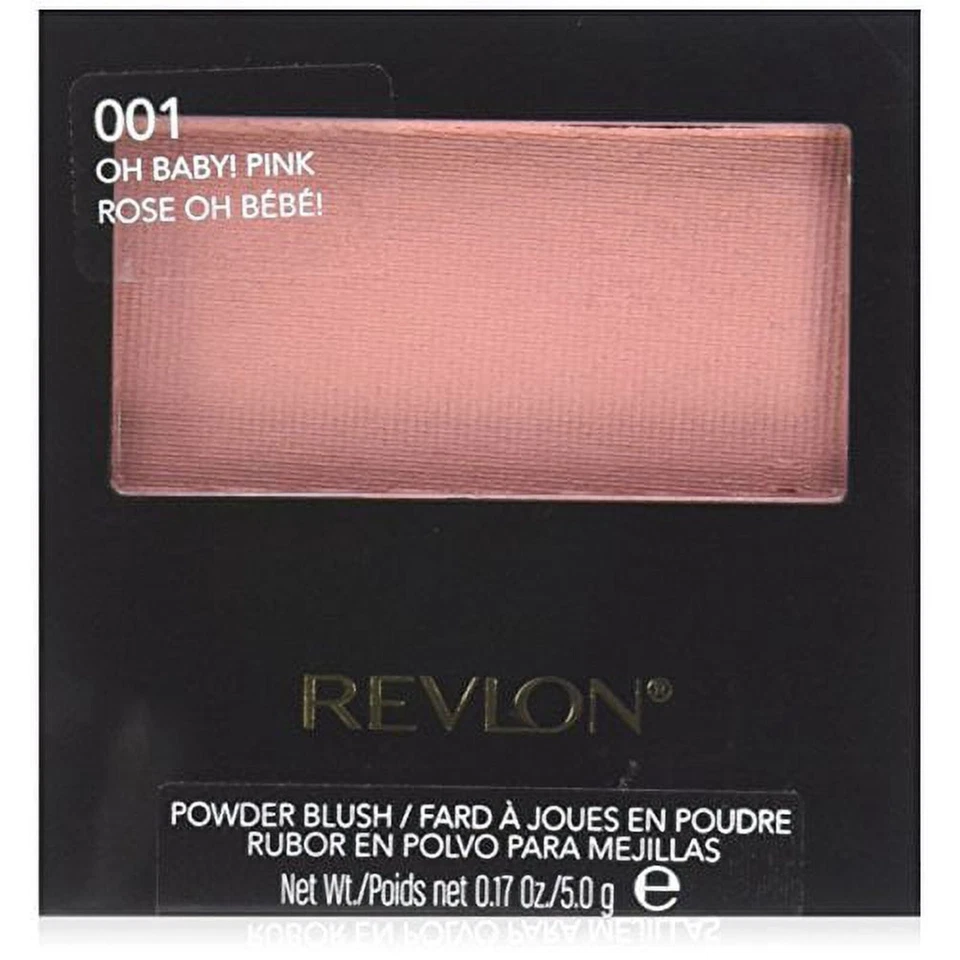 NEW Revlon Powder Blush with Brush "Oh Baby! Pink"  001 - Image 1 of 1