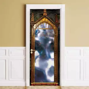 Mural de puerta Magic Mirror, envoltura adhesiva de fantasía, cubierta de libro de cuentos. pieza única - Imagen 1 de 15