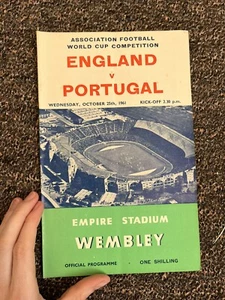AFPD England V Portugal 1961 Official Football Programme Wembley World Cup - Picture 1 of 5